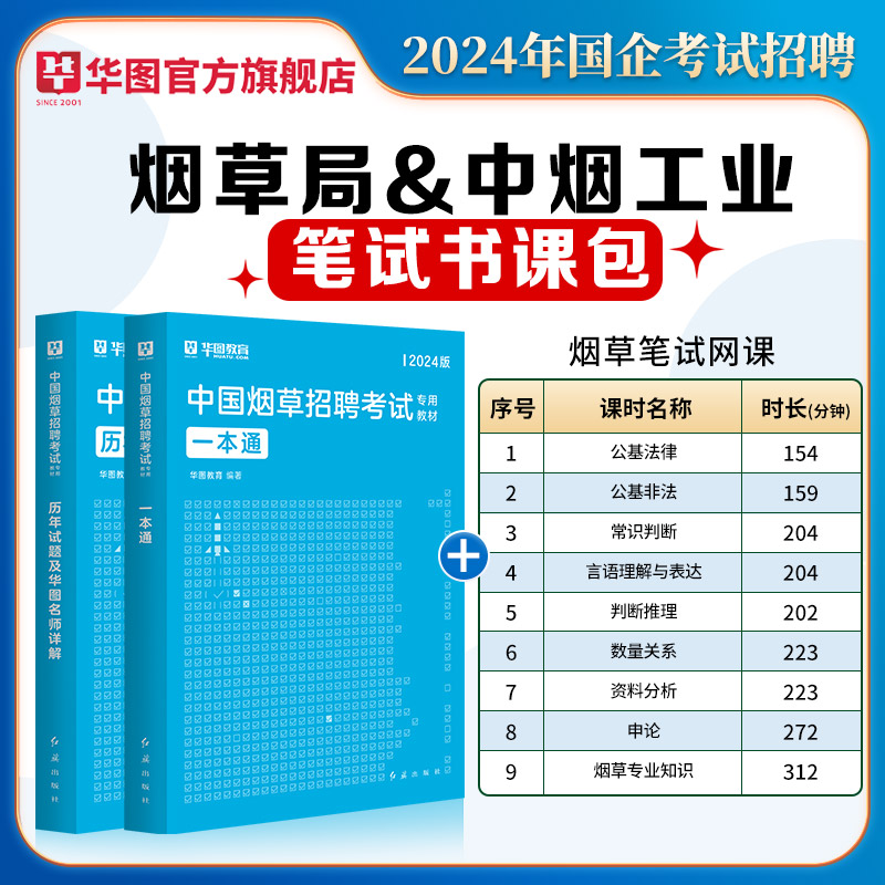【书课包】2024版中国烟草招聘考试书课包